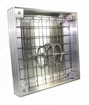 Schachtabdeckung Aluminium 30 x 30 cm, lichte Weite 20 x 20 cm